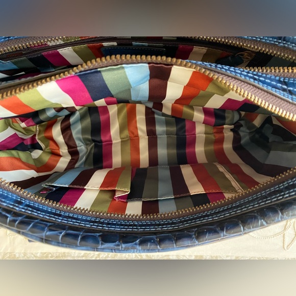 Coach RARE VINTAGE Blue Croc Embossed Legacy Leather Satchel - Picture 13 of 16